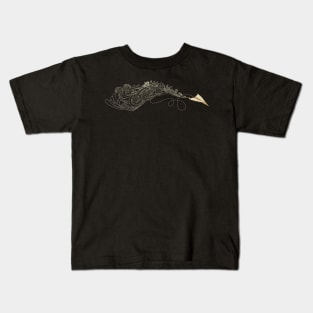 Creative Wave paper plane Kids T-Shirt